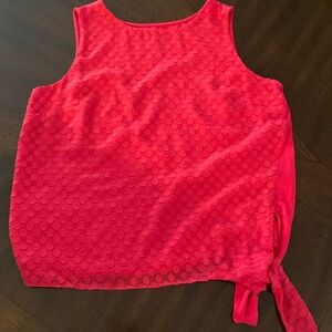 Belle by Kim Gravel side tie sleeveless blouse size M